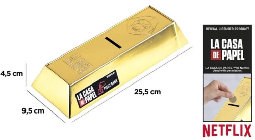 Κουμπαράς πλάκα χρυσού la casa de papel NFCP01501