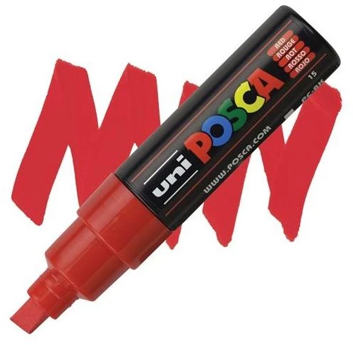 Μαρκαδόρος Ανεξίτηλος Uni Posca Pc-8k Κόκκινο 15