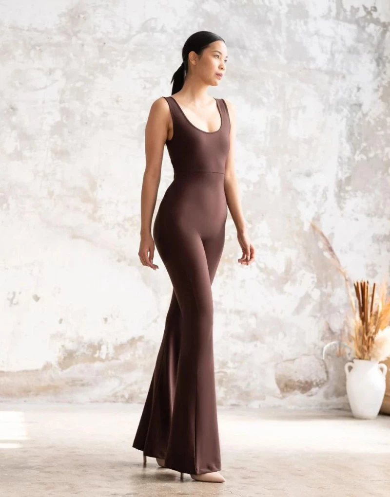 Ολόσωμη Καμπάνα Push Up και Σμίλευσης με Σούρα Q-814 Brown