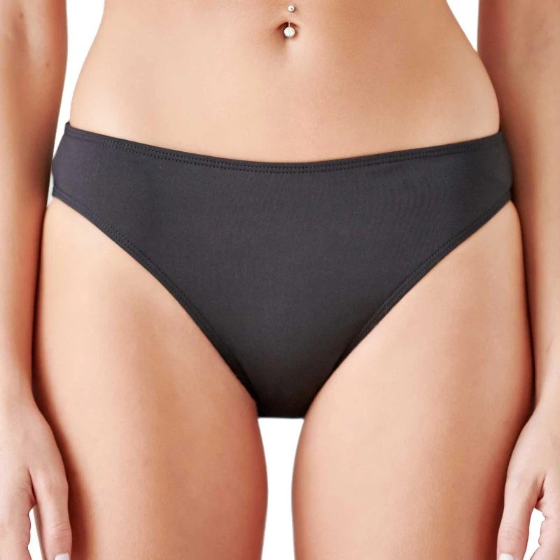 Blu4u Μαγιό Bikini Σλιπ "Solids" Κανονικό & Φαρδύ Πίσω - Μαύρο