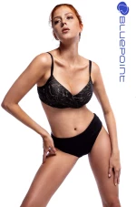 Blu4u Μαγιό Bikini Σλιπ "Solids" Ψηλόμεσο με Μπάσκα - Μαύρο