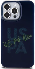 U.S. Polo Assn. Hard Case IML Glitter Script – Θήκη προστασίας από σιλικόνη iPhone 15 Pro Max Navy – USHCP15XUGLV