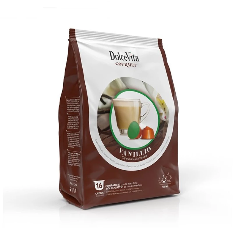 Κάψουλες Dolce Gusto Συμβατές Dolce Vita Vanillio Βανίλια 16 τεμάχια
