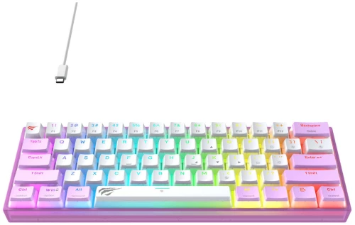Gaming πληκτρολόγιο - Havit KB877L (Purple/White)