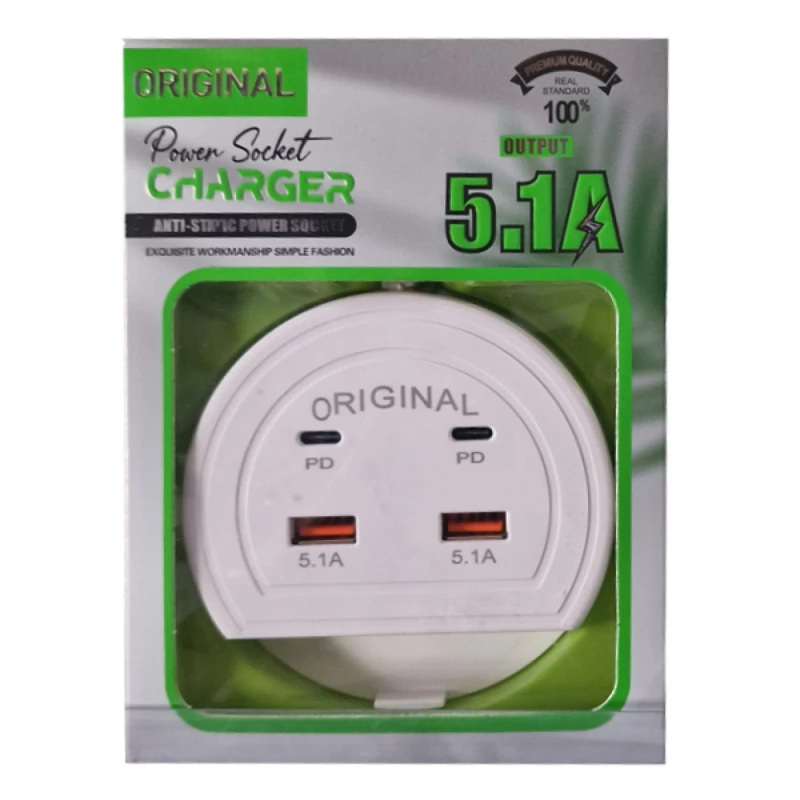 Βάση Φόρτισης με 2 Θύρες USB 5.1A και 2 Θύρες Type-C PD