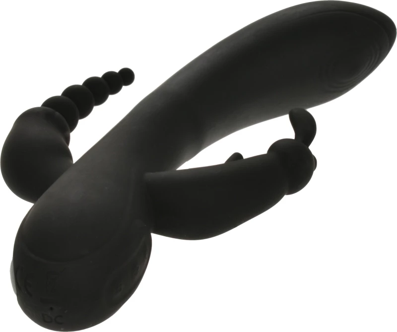 Triple Power Vibrator 10 Vibration Modes Black USB Passion Labs