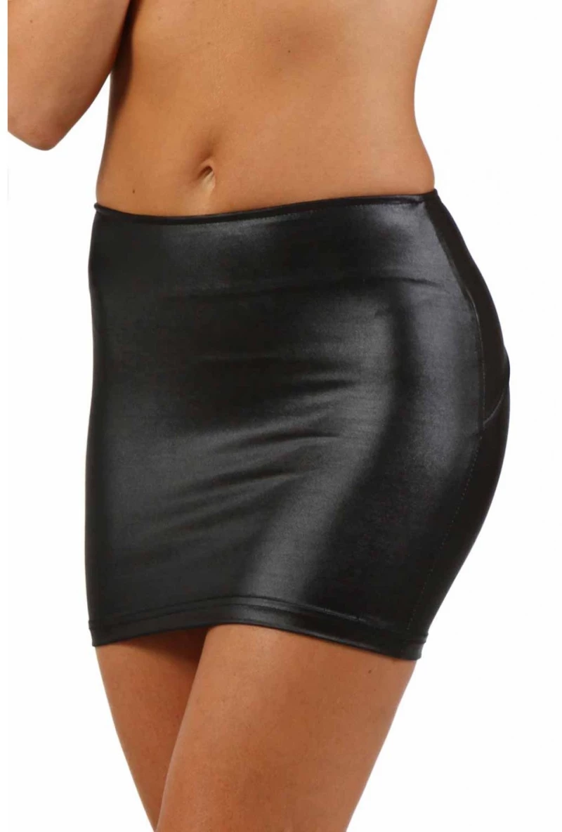 Openwork Lycra Skirt Black