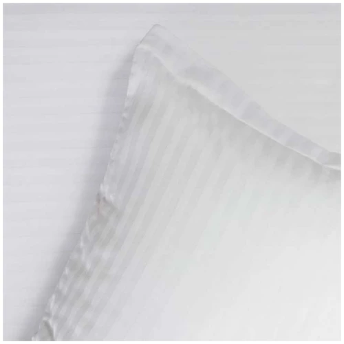 ΣΕΝΤΟΝΙ KING SIZE (STRIPED SATIN ΛΕΥΚΟ) - BOREA HOME STRIPED SATIN ΛΕΥΚΟ / 60% ΒΑΜΒΑΚΙ-40% ΒΙΣΚΟΖ