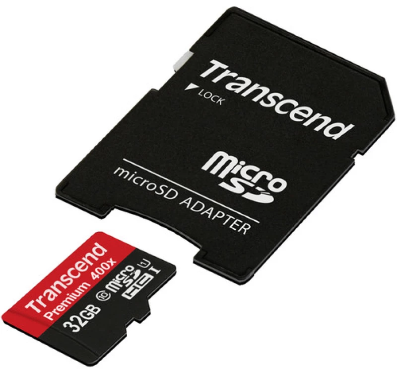 Transcend microSDHC 32GB Class 10 UHS-I + SD Adapter