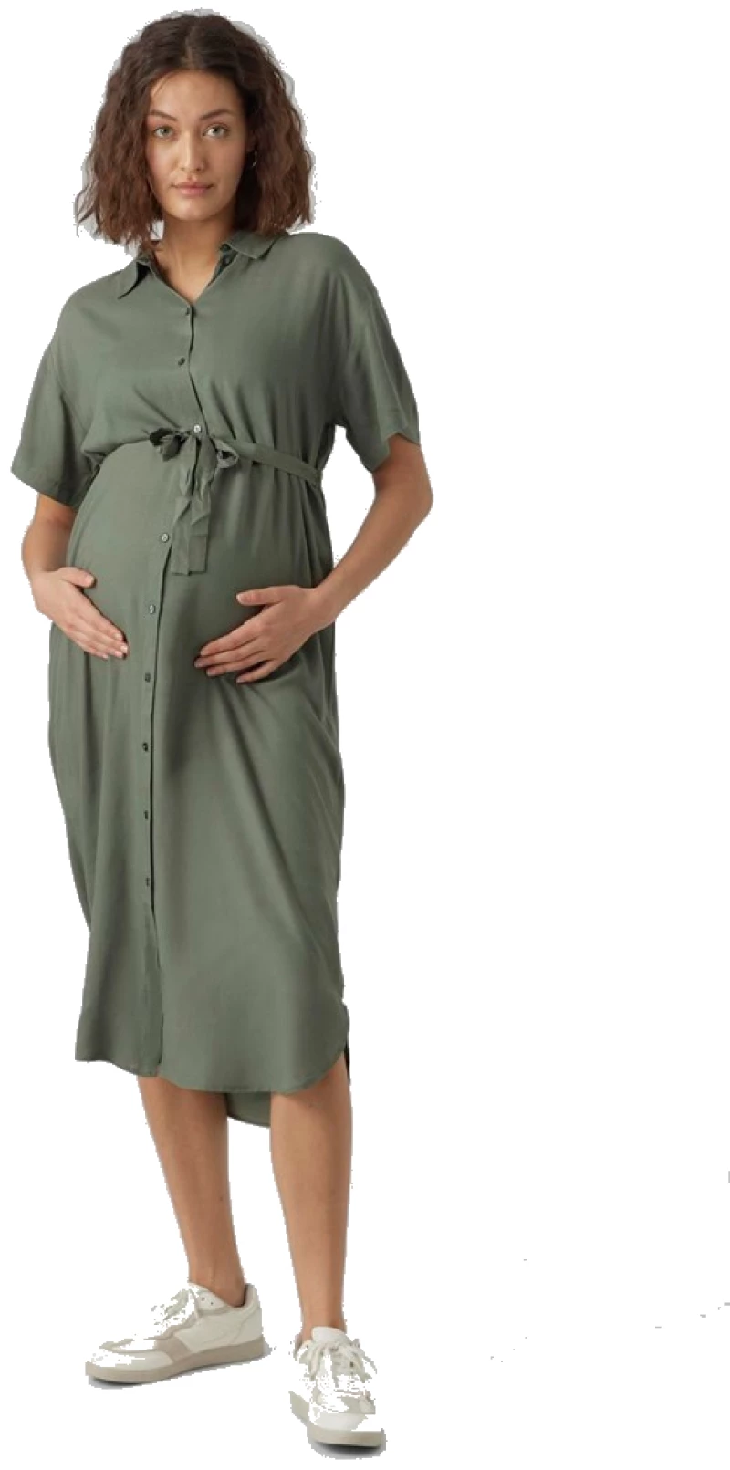 Καλοκαιρινό φόρεμα tunic εγκυμοσύνης θηλασμού πράσινο λαδί 20018558 Vero Moda