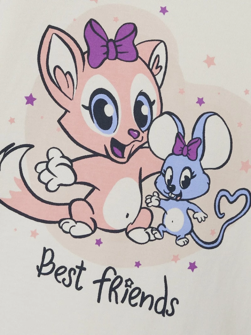 Μπλούζα "Best friends" εκρού (Εκρού)