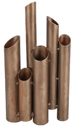 Βάζο Μεταλλικό 6 Θέσεων 013.787108 15x30cm Bronze Μέταλλο