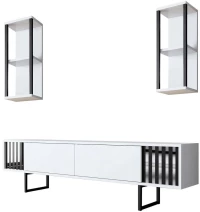 Σύνθεση Τηλεόρασης Chrome Line 618BLY1143 180x30x48cm White-Black