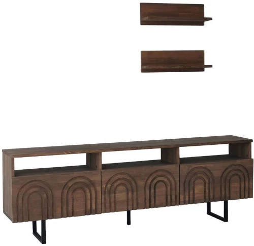 Σύνθεση Τηλεόρασης Helen 552NOS1523 170x30x40cm Walnut