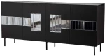 Μπουφές Paris 552NOS1801 180x40x80cm Black-Fume Μοριοσανίδα, Μελαμίνη