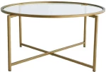 Τραπέζι Σαλονιού Sun 552NOS2230 83x83x40cm Gold