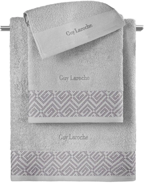 Πετσέτες Emblem (Σετ 3τμχ) Silver Guy Laroche Σετ Πετσέτες 70x140cm 100% Βαμβάκι