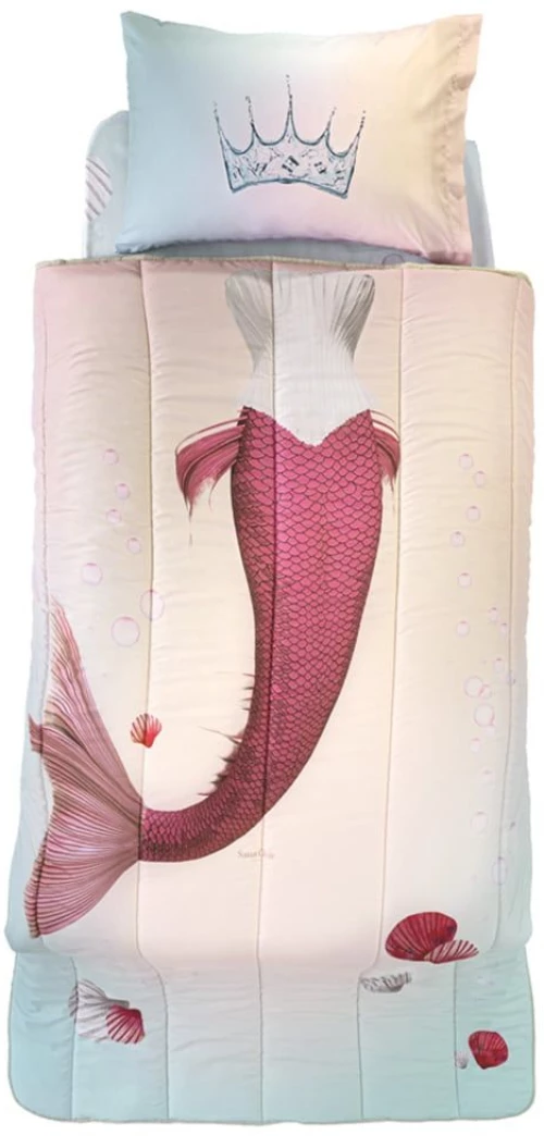 Πάπλωμα Παιδικό Mermaid (Σετ 2τμχ) Multi Saint Clair Μονό 160x220cm Microfiber