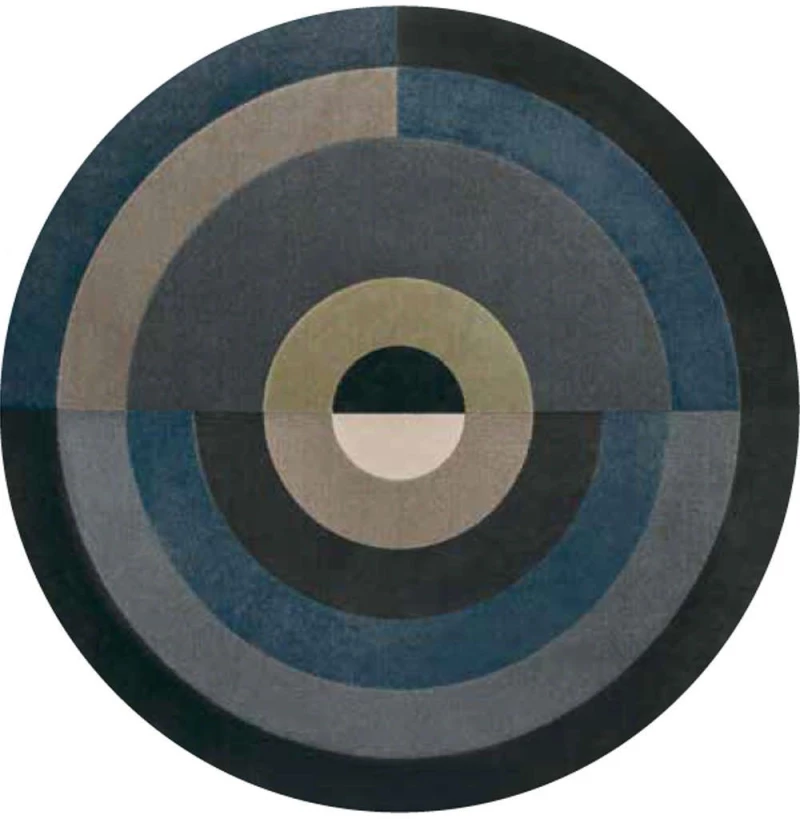 Χαλί Vittoria 9780012/9232 Blue-Grey Round Carpet Couture 200X200cm Round