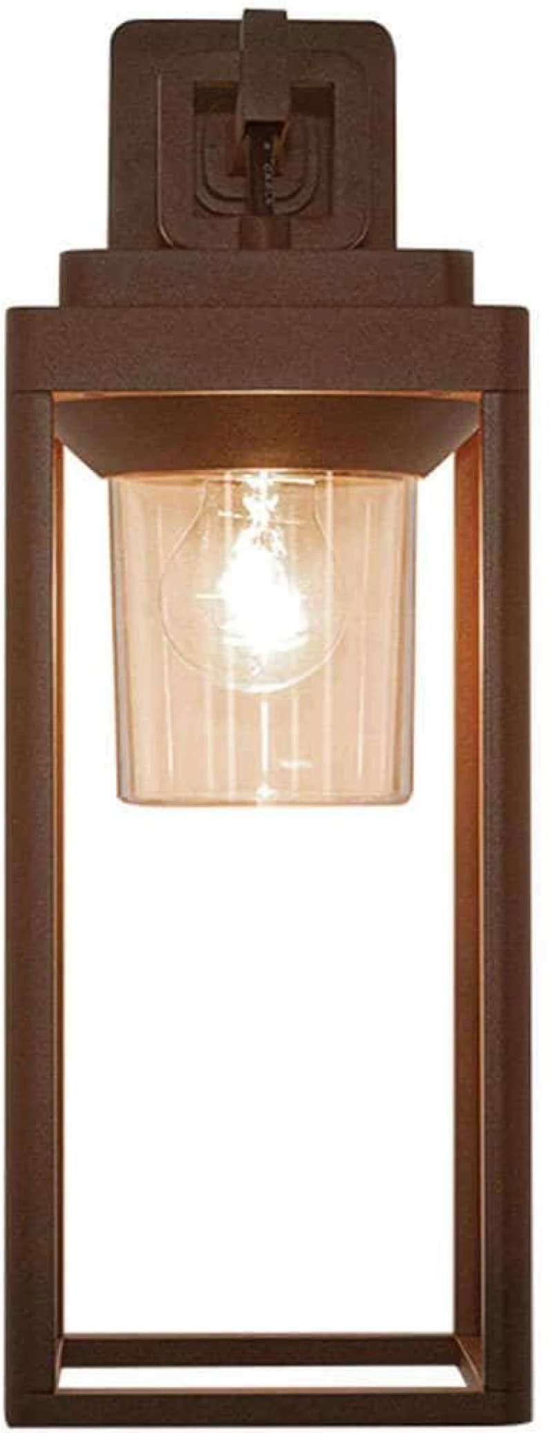 Φωτιστικό Τοίχου - Απλίκα E343 14,5x20,5x43cm 1xE27 15W Brown