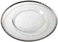 Πιάτο Ρηχό SUP109K4 Φ33x1,3cm Clear-Silver Espiel Γυαλί