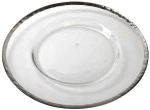 Πιάτο Ρηχό SUP109K4 Φ33x1,3cm Clear-Silver Espiel Γυαλί