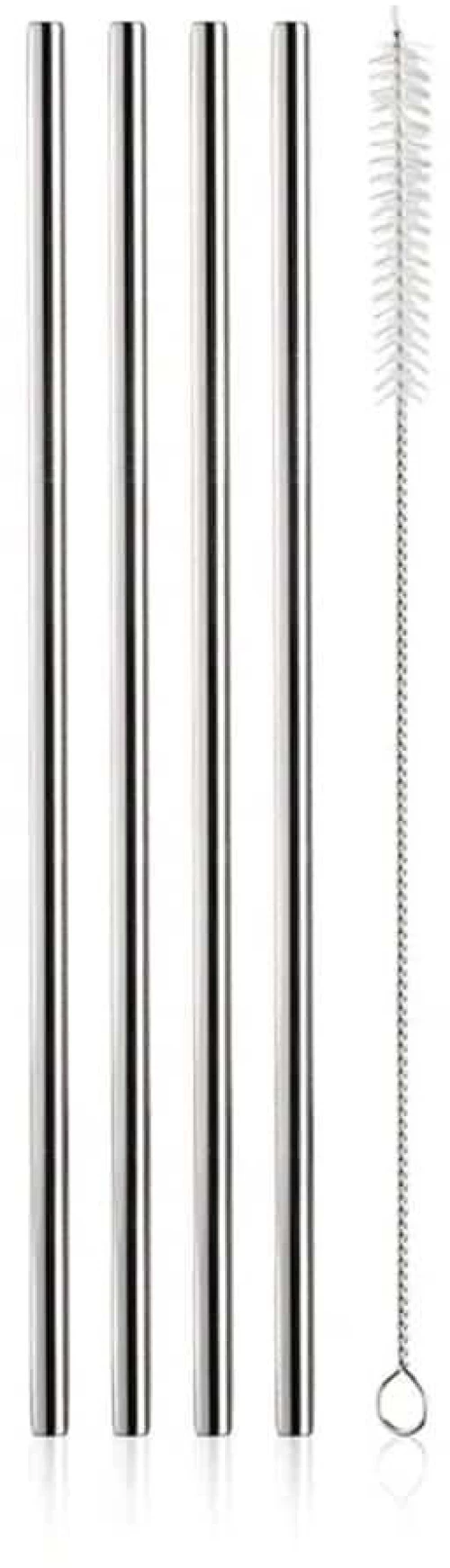 Καλαμάκια Ανοξείδωτα Με Βουρτσάκι (Σετ 4Τμχ) 78233612 25cm Inox VacuVin Ανοξείδωτο Ατσάλι