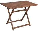 Τραπέζι Retto 237-000010 Από Μασίφ Ξύλο Οξιάς 80x60x72cm Walnut