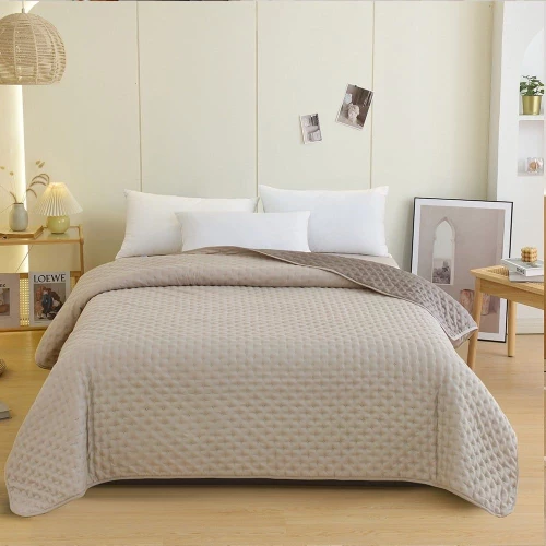 Κουβερλί Renzo Ecru-Grey Melinen Μονό 160x240cm Microfiber