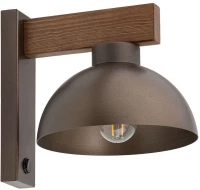 Φωτιστικό Τοίχου - Απλίκα Oslo 6279 18x22x20cm 1xE27 15W Brown-Walnut TK Lighting