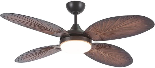 Ανεμιστήρας Οροφής Με Φως 01412 3000K, 4000K, 5000K 132x35cm Black-Walnut Luma Διάμετρος 132cm