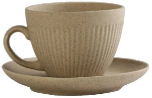 Φλιτζάνι Jumbo Με Πιατάκι Gobi OW2013K6 310ml Beige Espiel Πορσελάνη