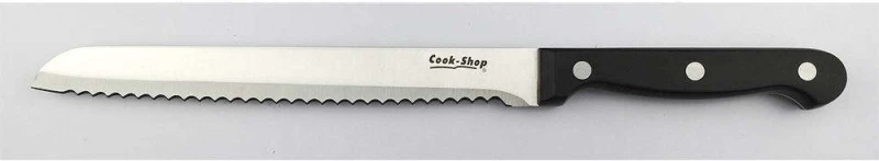 Μαχαίρι Ψωμιού SB-001P/CP5.1 20cm Silver-Black Ανοξείδωτο Ατσάλι