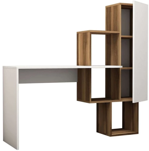 Γραφείο Acelya 845HCT3802 145x45x141,5cm Walnut-White