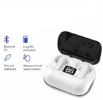 Ασύρματα Αδιάβροχα Ακουστικά Αφής in Εar Bluetooth Handsfree TWS 2000mAh με Θήκη Φόρτισης Λευκά