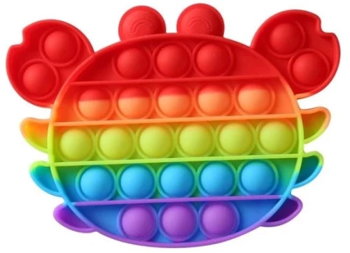 Poppy Πολύχρωμο Αγχολυτικό Παιχνίδι Anti-Stress - Fidget Bubble Pop it Ρομπότ Αστροναύτης Γίγας 20cm OEM