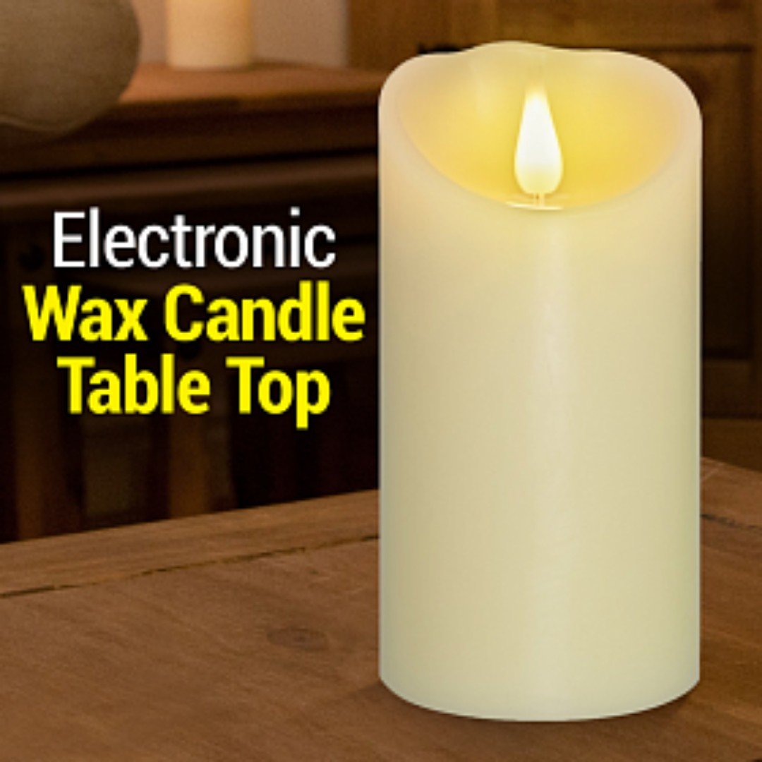 Διακοσμητικό Κερί Μπαταρίας με LED Εφέ Φλόγας 7.5 x 15cm - Electronic Wax Candle