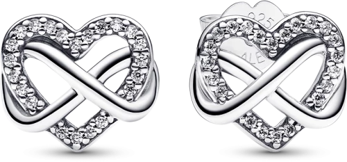 Σκουλαρίκια Pandora κρίκοι Huggie με λευκά Ζιργκόν 292667C01