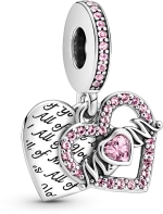 Σύμβολο Pandora με καρδιά και τη λέξη Mum 799402C01
