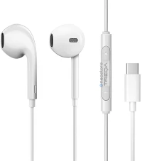 Ακουστικά Κινητού Handsfree Earbuds με Βύσμα Type-C Treqa EP-754 Λευκό