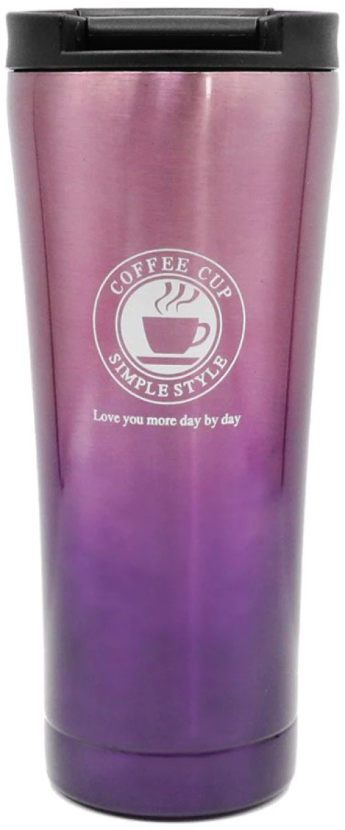 Ποτήρι Θερμός με Καπάκι Ασφαλείας 500ml JB-1715 Ροζ - Μωβ