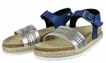 YOSHINO SANDALS 1571-C15  SILVER/BLUE
