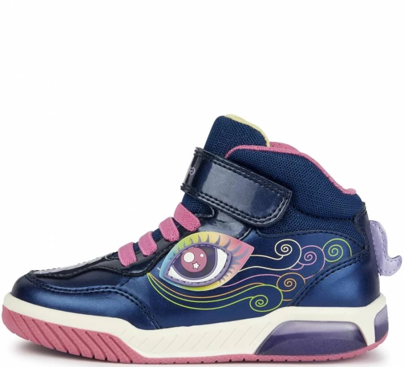 GEOX J INEK G J36ASB 0NFEW C4243 NAVY/MULTICOLOR LIGHTS SNEAKERS