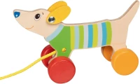 Ξύλινος σκύλος dachshund συρόμενος - Goki