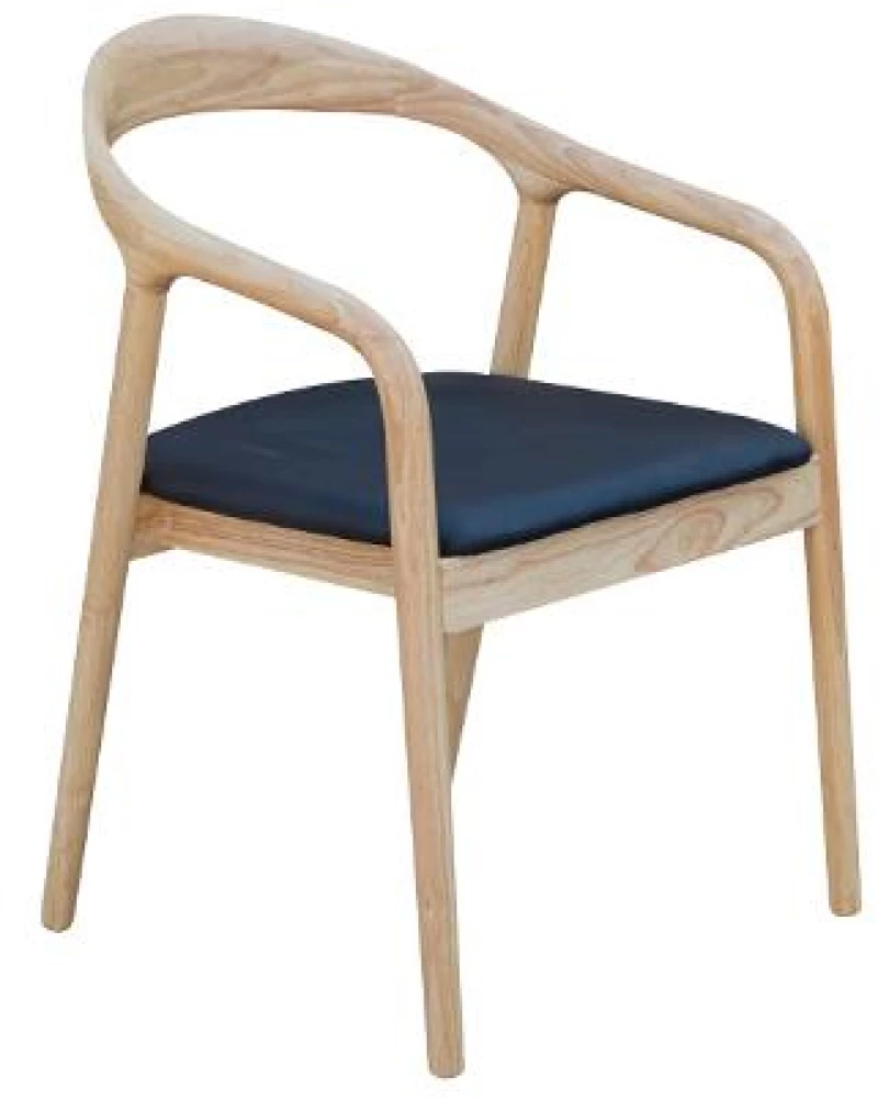 ΚΑΡΕΚΛΑ JACKSON, Υ79,5X56X62ΕΚ. ΟAK, ΧΡΩΜΑ ΦΥΣΙΚΟ ΜΕ ΜΑΥΡΟ ΤΕΧΝΟΔΕΡΜΑ - 2 ΤΕΜ