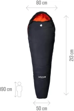 LAFUMA Active 0° Sleeping Bag, Χειμερινός Υπνόσακος με Φερμουάρ Δεξιά (D), LFC1637_8598D /Blue