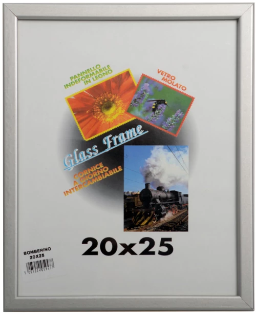 Κορνίζα ξύλινη για φωτογραφίες μεγέθους 20x25 σε Ασημί  χρώμα Bomberino Silver  20x25 | 10.3053