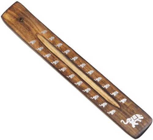 Ξύλινη Βάση καύσης για Αρωματικά Στικ Elephants Incense Holder 26cm