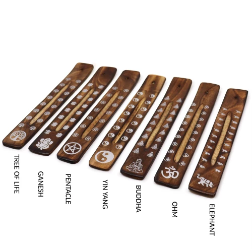 Ξύλινη Βάση καύσης για Αρωματικά Στικ Elephants Incense Holder 26cm