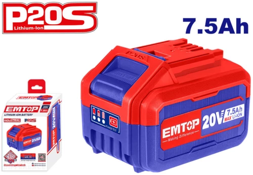 EMTOP Μπαταρία 20V / 7.5Ah (EBPK2075)